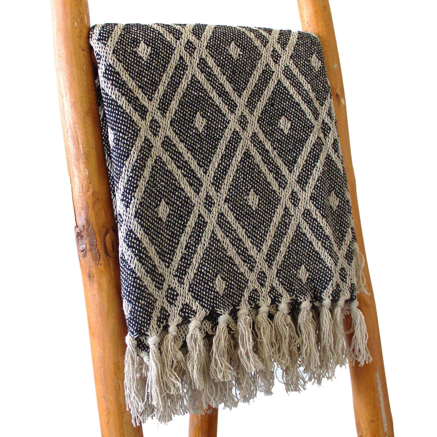 Boho Comfort Throws - Black & Biege Regency