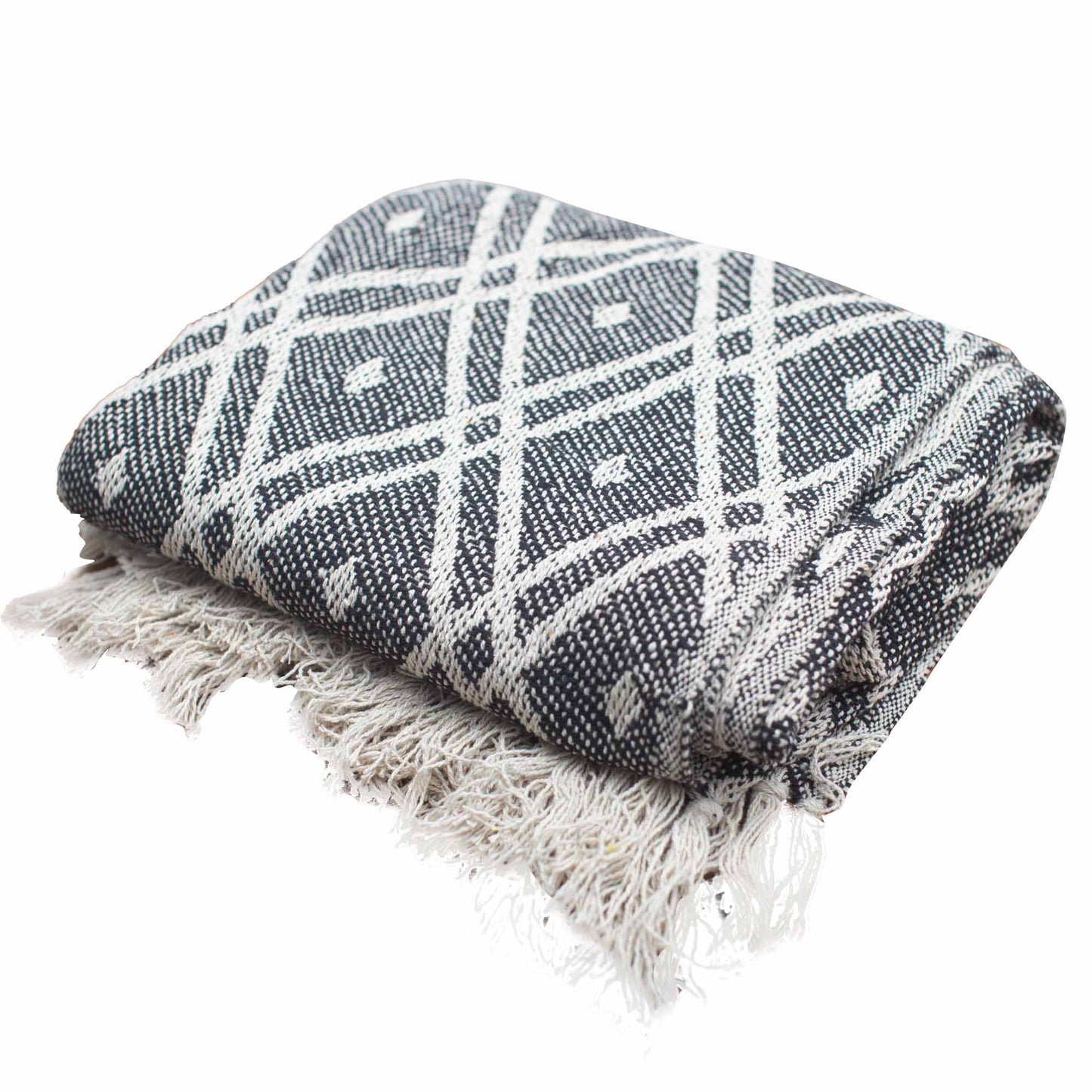 Boho Comfort Throws - Black & Biege Regency