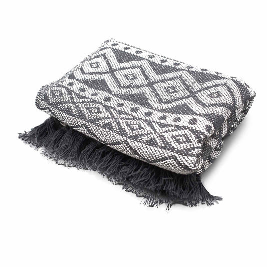 Boho Comfort Throws - Grey Geometric