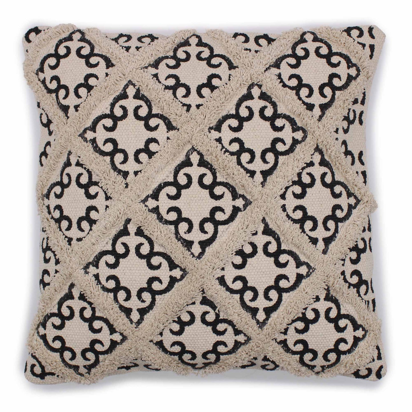 Classic Cushion Cover - Lux Criss-Cross & Print