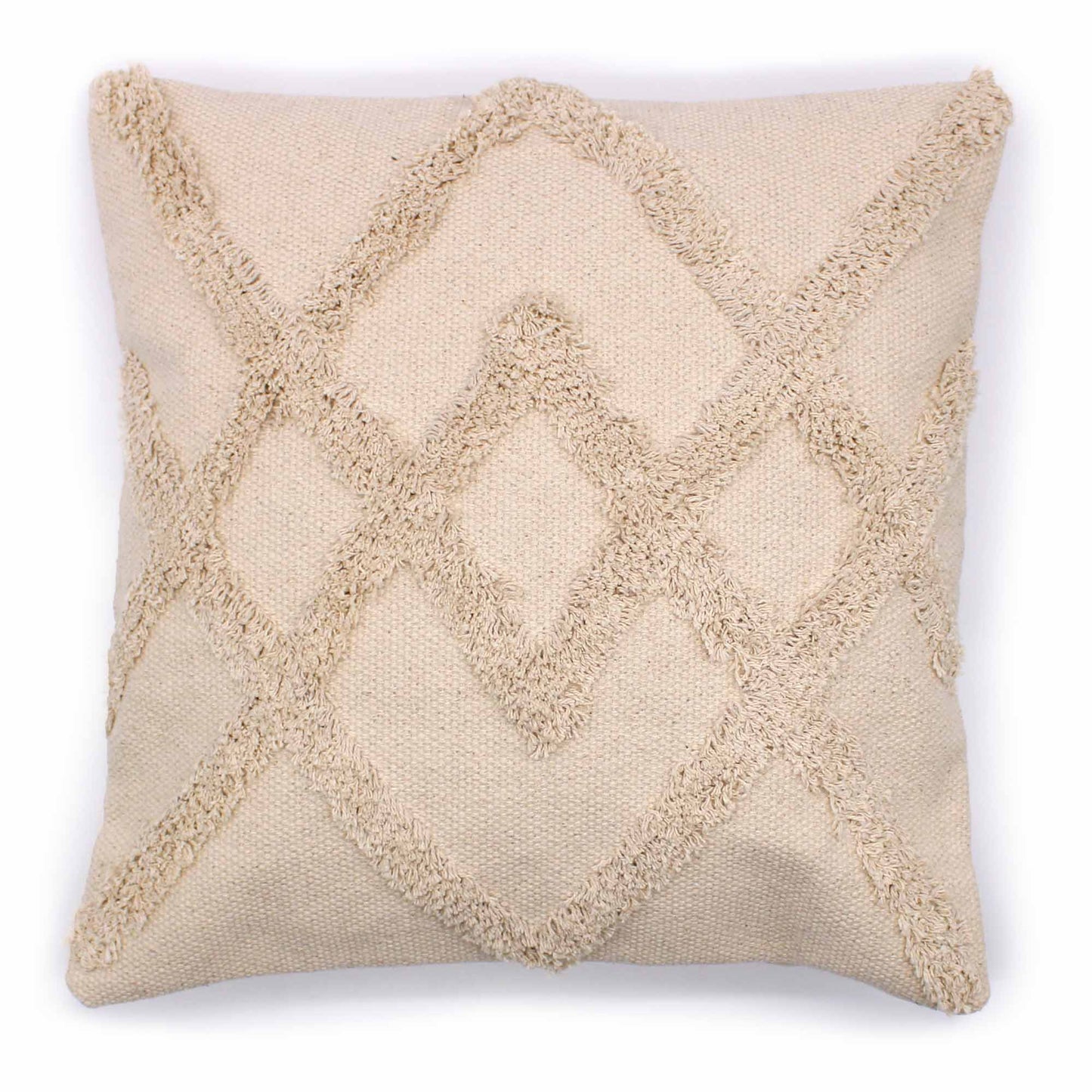 Classic Cushion Cover - Cream Lux Criss-Cross