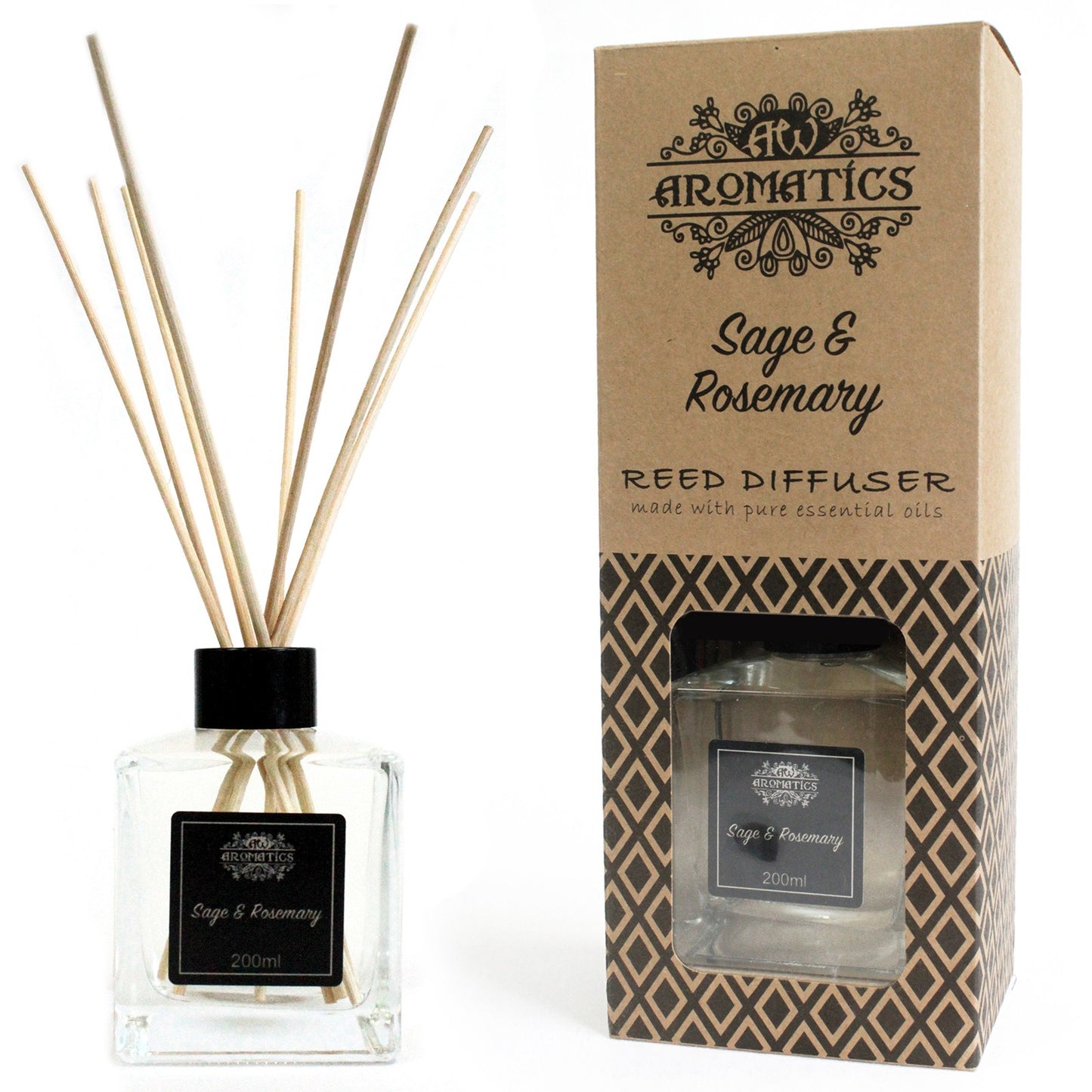 200ml Sage & Rosemary Essential Oil Reed Diffuser